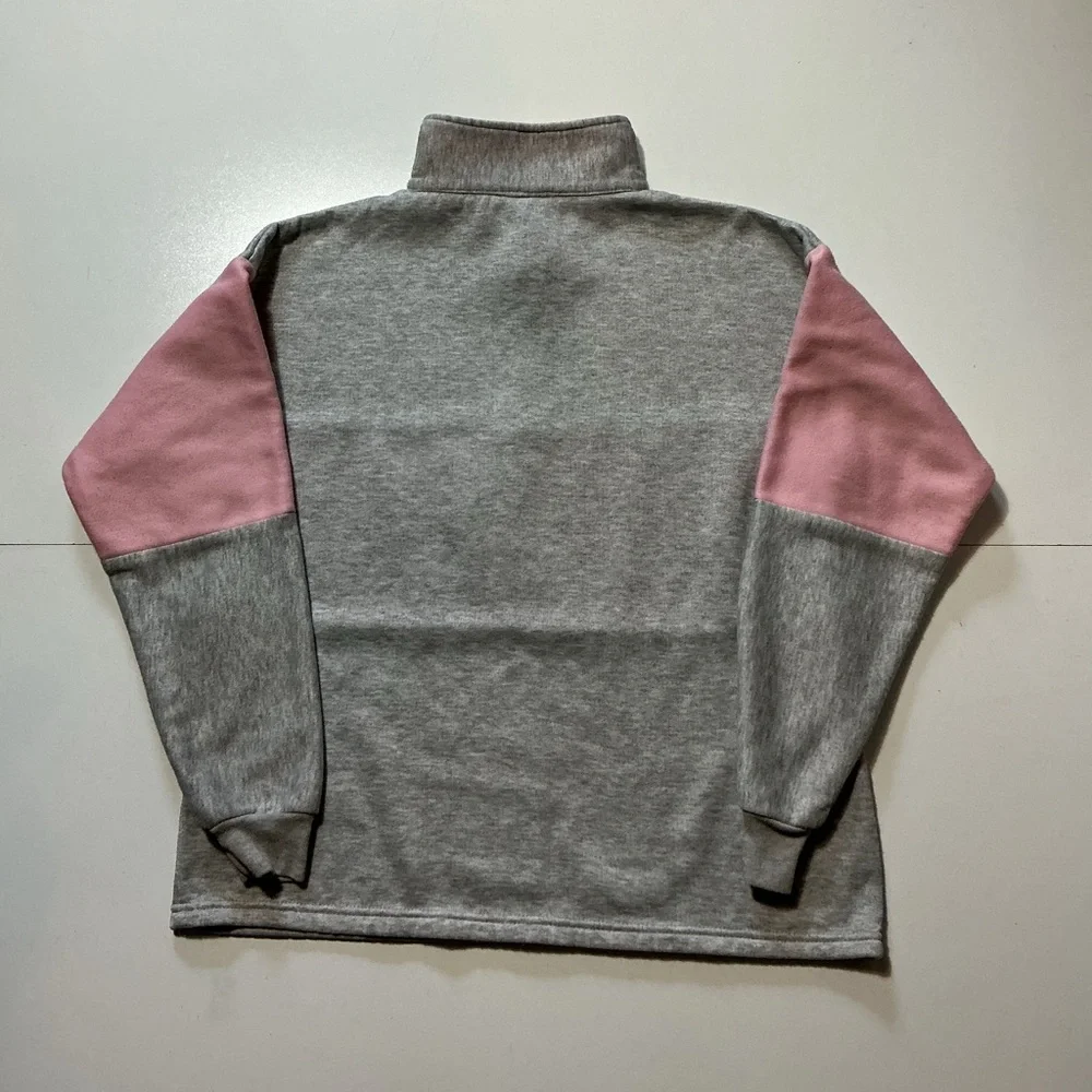 Vintage Big Sur California Souvenir Pink Gray 50/50 1/4 Zip Pullover Sweatshirt - Picture 2 of 10